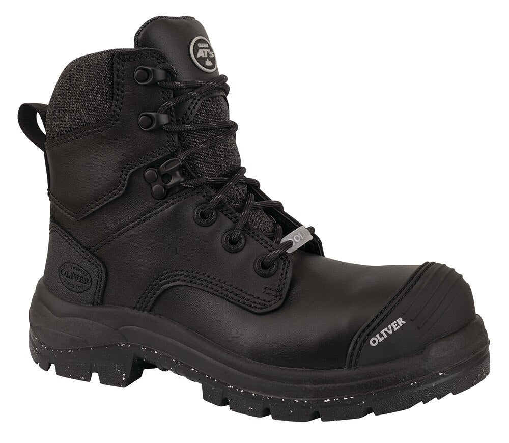 Oliver LACE UP ZIP SIDE 6" LADIES, 9.5, BLACK - 59-445Z - DNC Shop