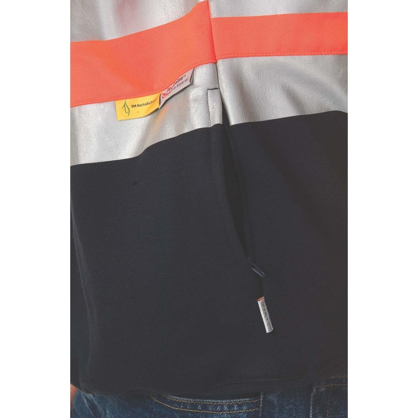 DNC HiVis 2-Tone Cotton V-Neck Fleecy Sweat Shirt - 3922 - DNC Workwear Shop