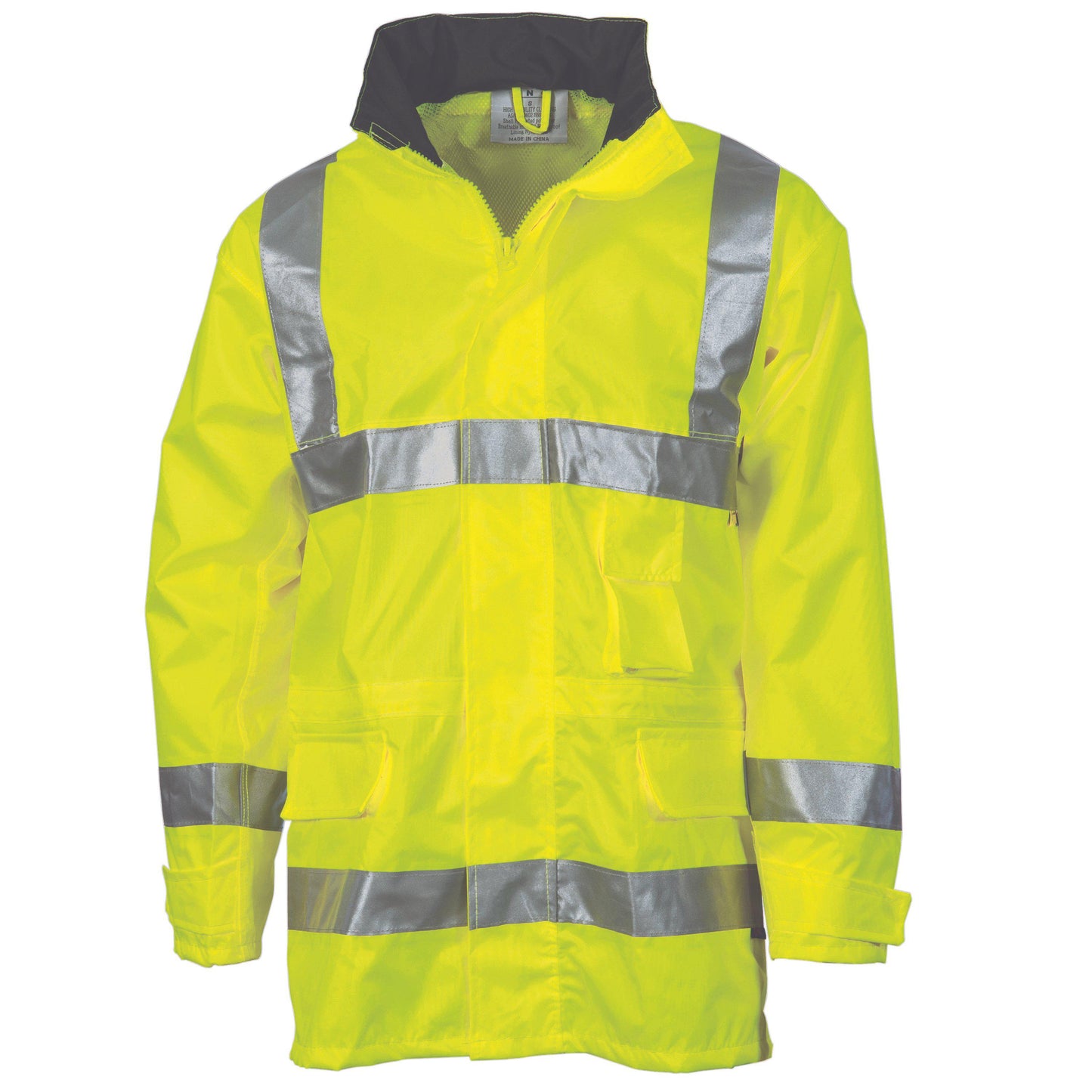 DNC Taped HiVis Breathable Rain Jacket - 3871 - DNC Workwear Shop