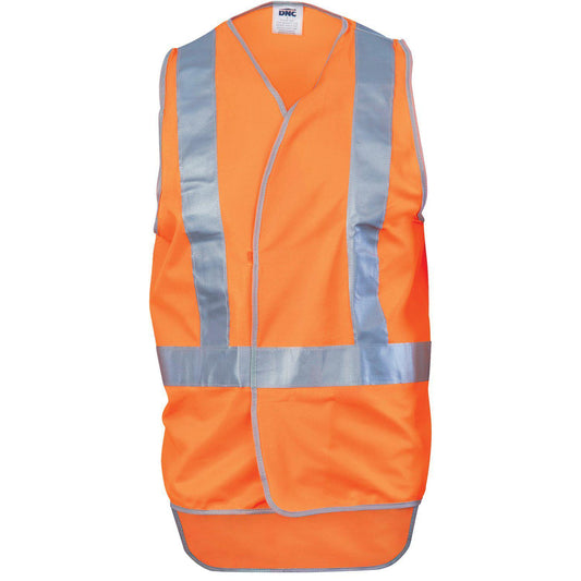 DNC Taped HiVis Safety Vest, With Tail & X-Back - 3802 - DNC Workwear Shop