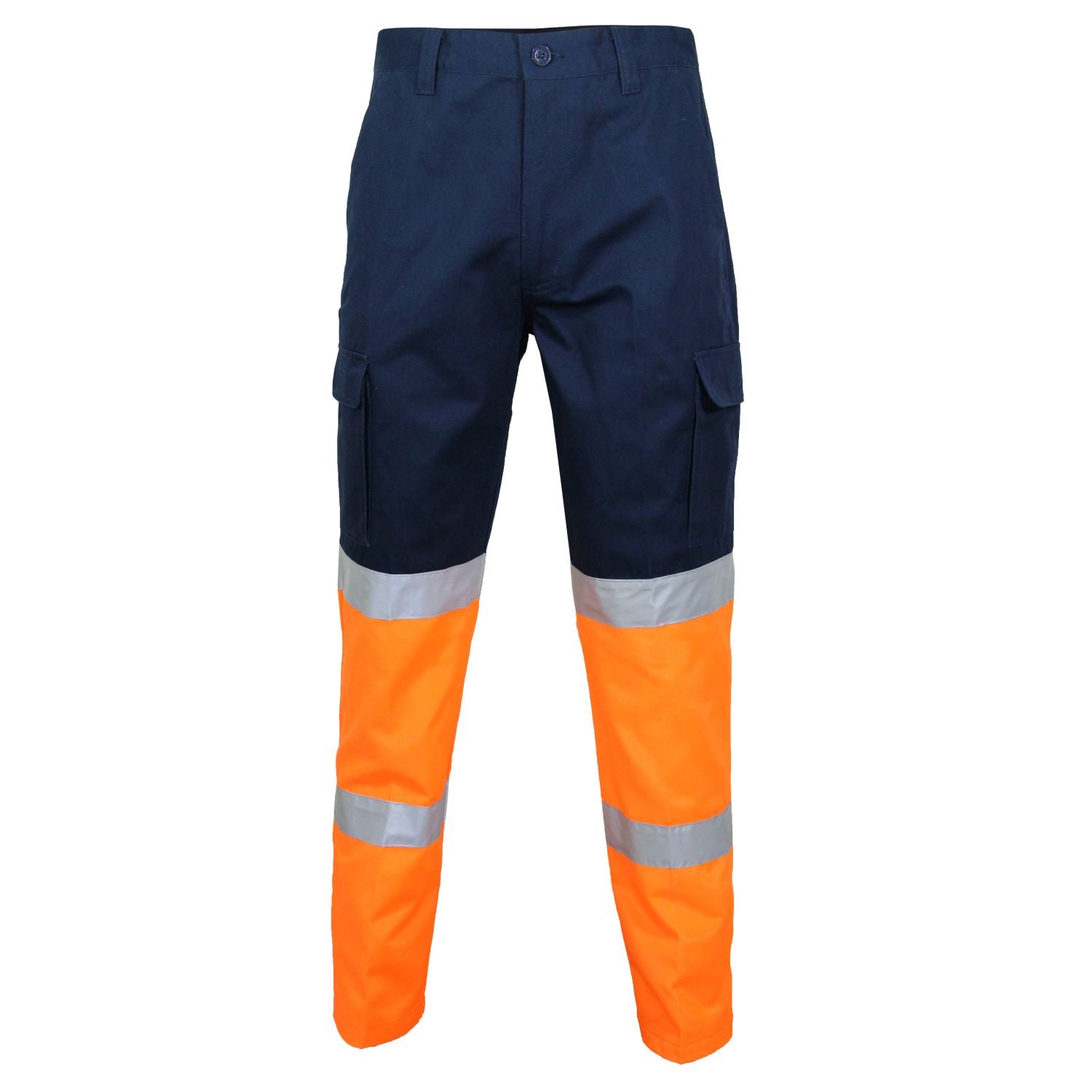 DNC Taped 2-Tone Biomotion Cargo Pants - 3363 - Navy/Orange - DNC Workwear Shop