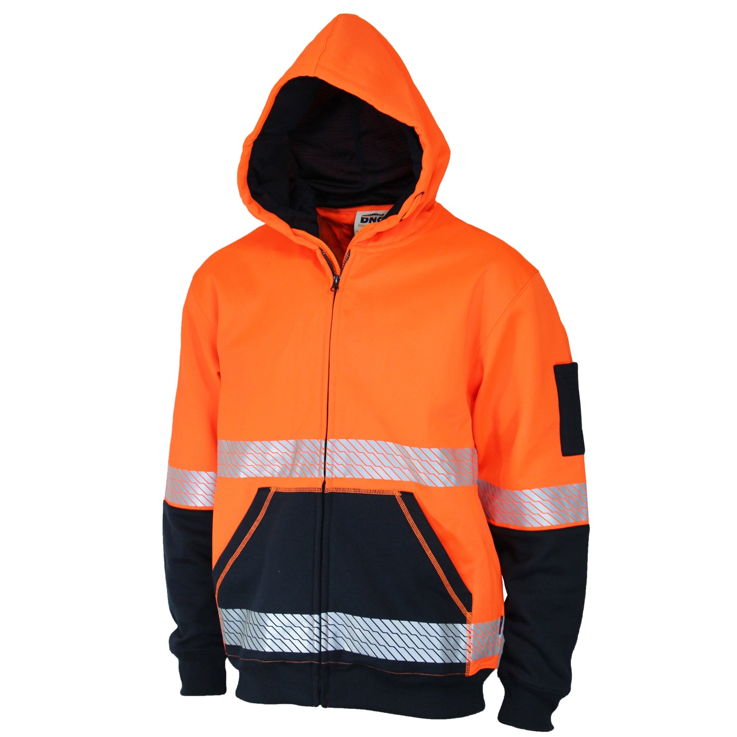 DNC HiVis Segmented Tape Full Zip Hoodie - 3530 - DNC Workwear Shop