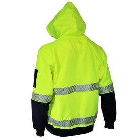 DNC HiVis Segmented Tape Full Zip Hoodie - 3530 - DNC Workwear Shop