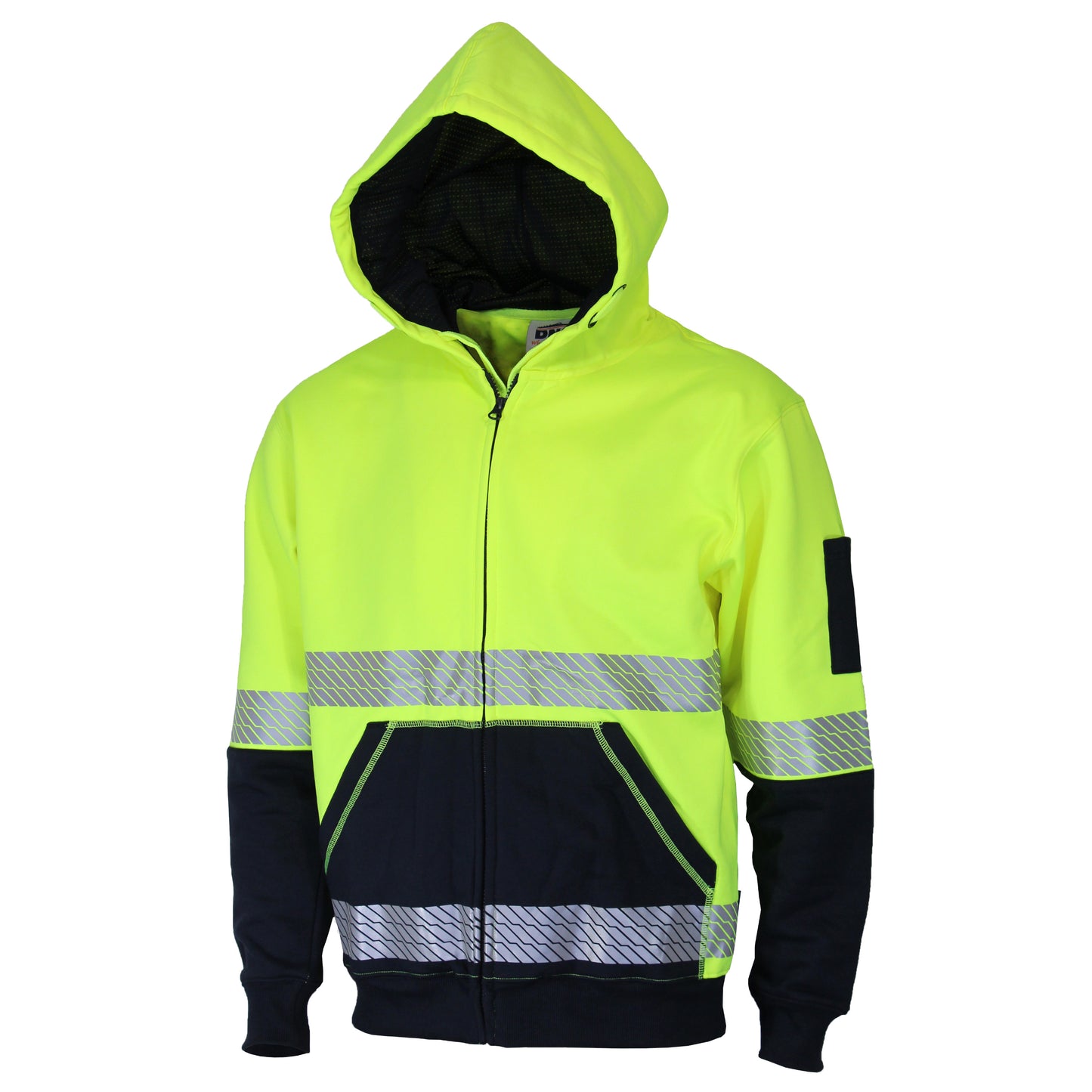 DNC HiVis Segmented Tape Full Zip Hoodie - 3530 - DNC Workwear Shop