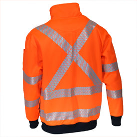 DNC HiVis Segmented Tape X Back 1/2 Zip Jumper - 3533 - DNC Workwear Shop