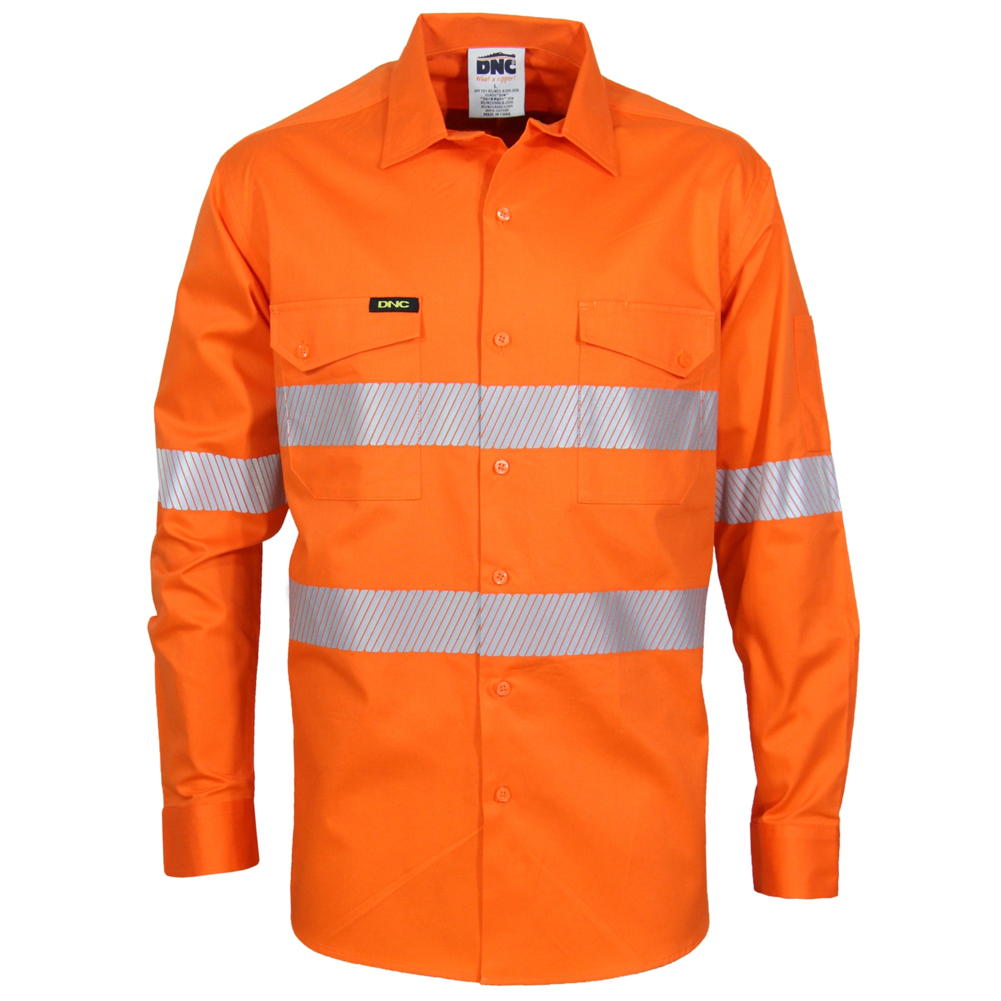 DNC HiVis Segment Taped Coolight Shirt - 3647 - DNC Workwear Shop