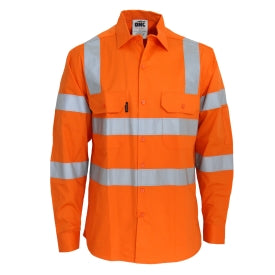 DNC HiVis Bio-T R/W VIC Rail Shirt - 3741 - DNC Workwear Shop