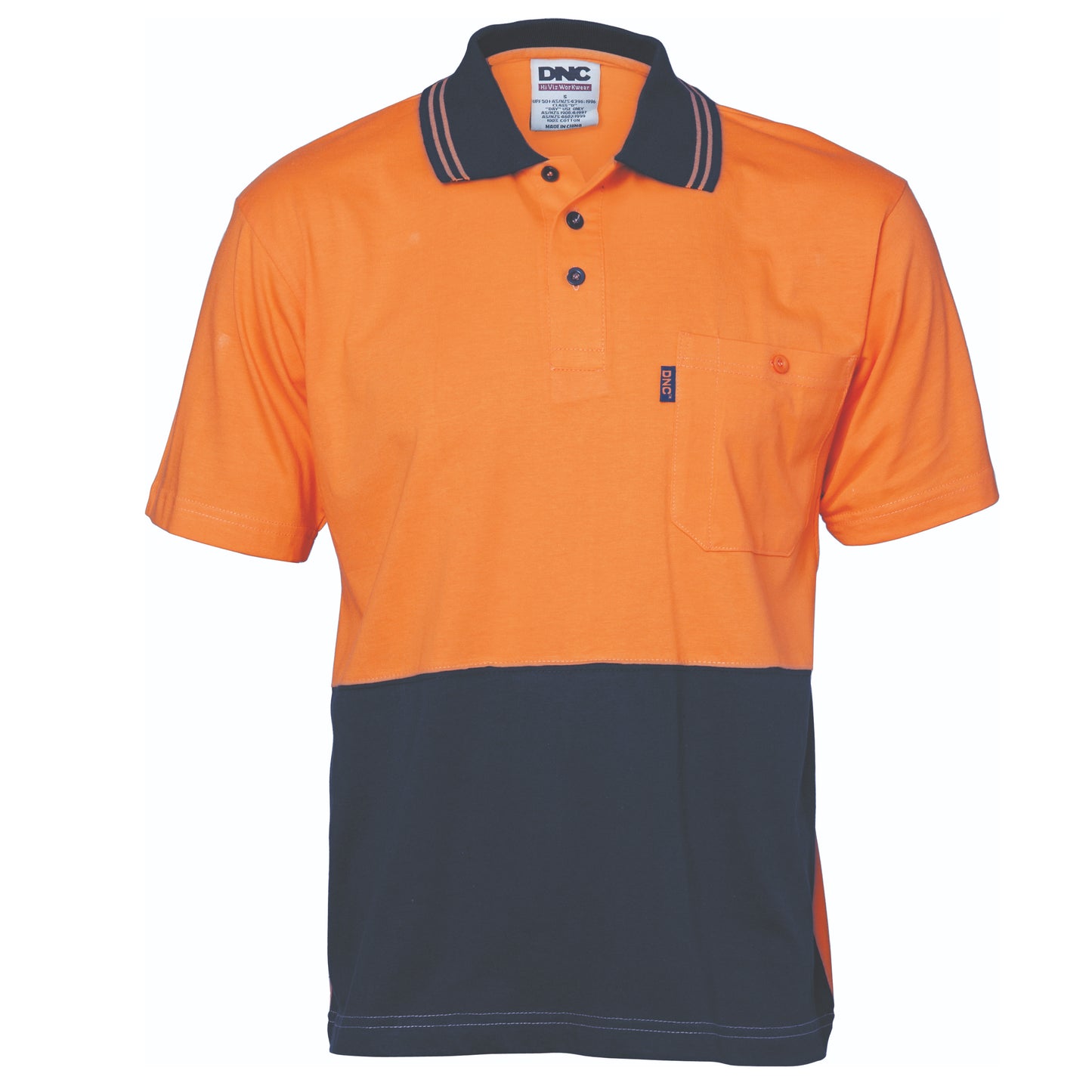 DNC HiVis Cotton Jersey Short Sleeve Polo - 3845 - DNC Workwear Shop