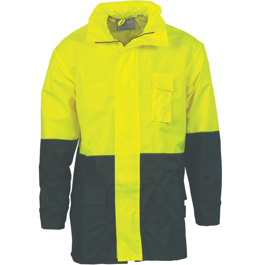 DNC HiVis Lightweight Rain Jacket - 3877 - DNC Workwear Shop