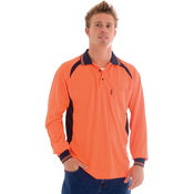 DNC Cool-Breeze Contrast Mesh Long Sleeve Polo - 3902 - DNC Workwear Shop