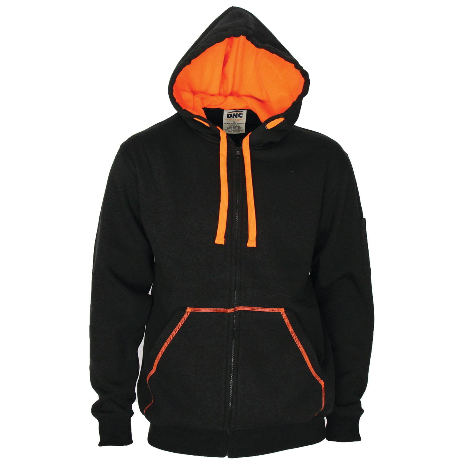 DNC Full Zip Super Brushed Fleece Hoodie - 5424 - DNC Workwear Shop