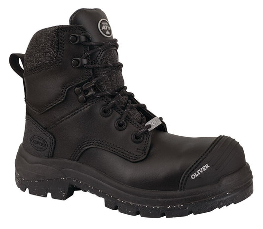 Oliver LACE UP ZIP SIDE 6" LADIES, 9.5, BLACK - 59-445Z - DNC Shop
