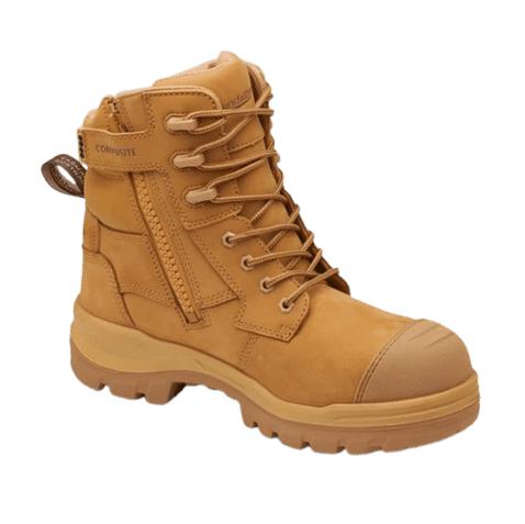 Blundstone RotoFlex Wheat Water Resistant Nubuck Zip Side Safety Boot - 8560-Queensland Workwear Supplies