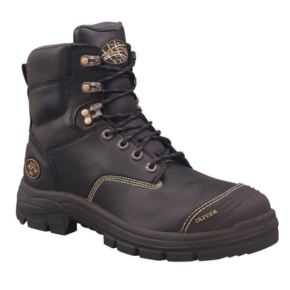 Oliver 150mm Black Zip Sided Boot - 55-345Z-Queensland Workwear Supplies