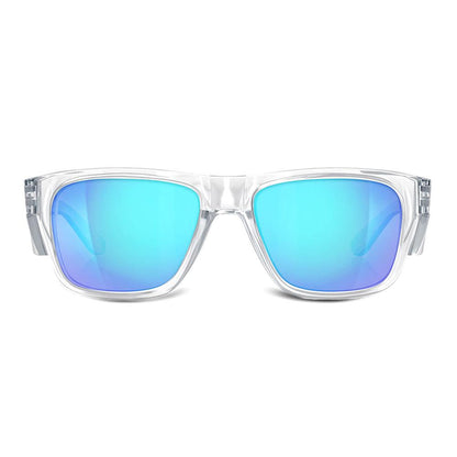 Safestyle Fusions Clear Frame/Mirror Blue Polarised - FCBP100-Queensland Workwear Supplies