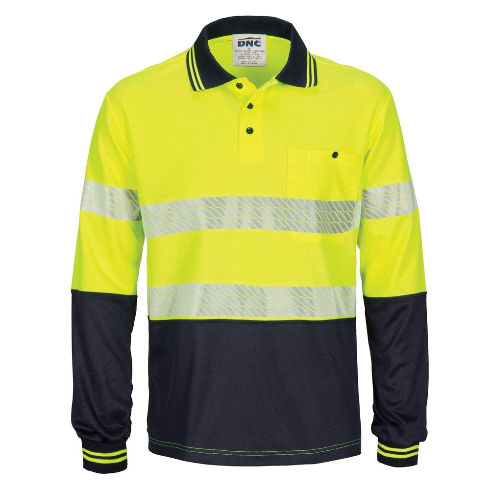 DNC SegmentTaped Micromesh Polo L/S - 3513 - DNC Workwear Shop