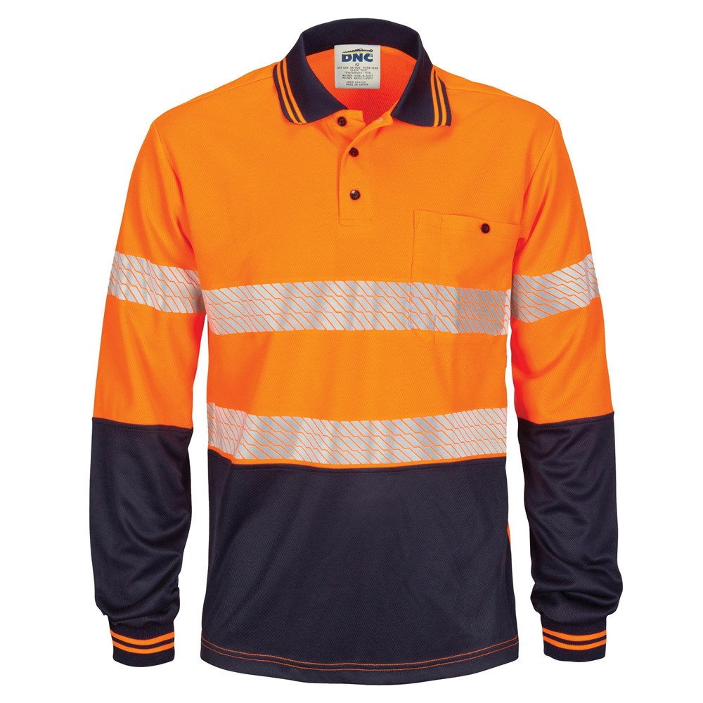 DNC SegmentTaped Micromesh Polo L/S - 3513 - DNC Workwear Shop