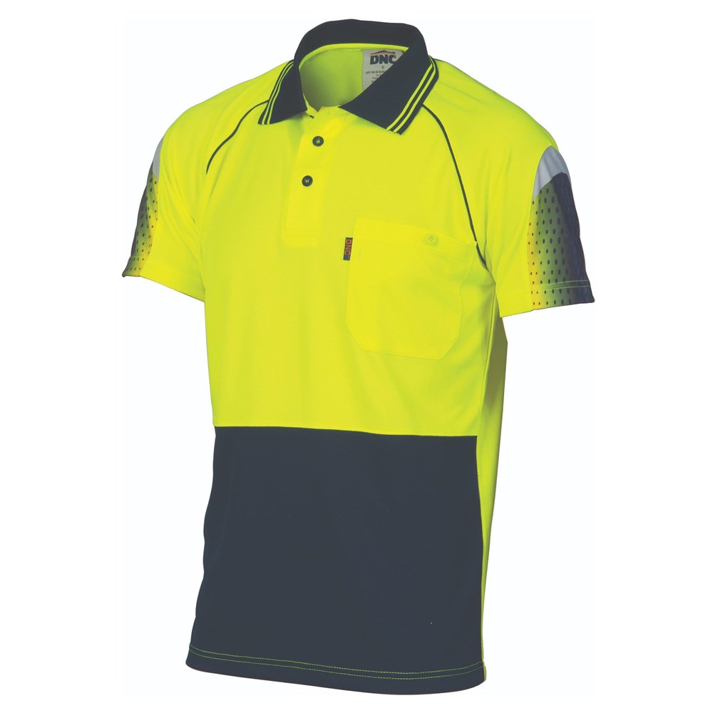 DNC Micro mesh polo screen print - 3751 - DNC Workwear Shop