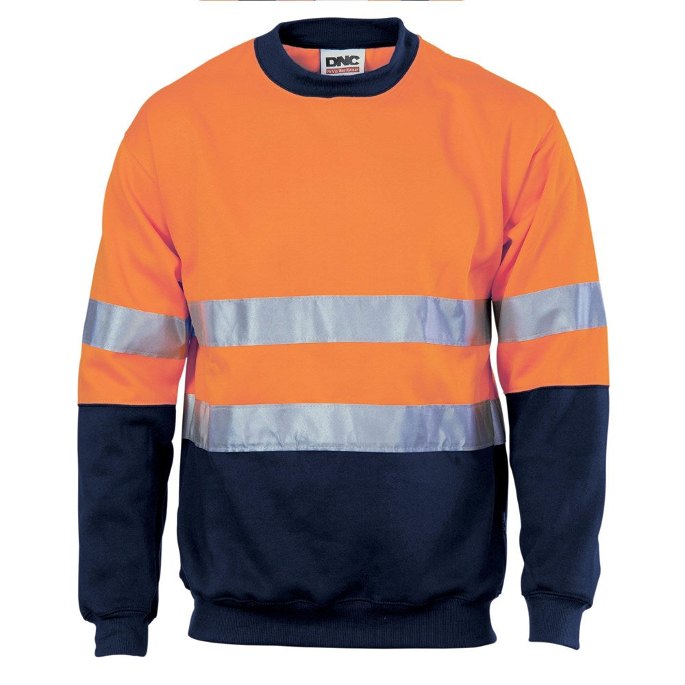 DNC Two Tone HiVis Sweatshirt Tape - 3824 - DNC Workwear Shop