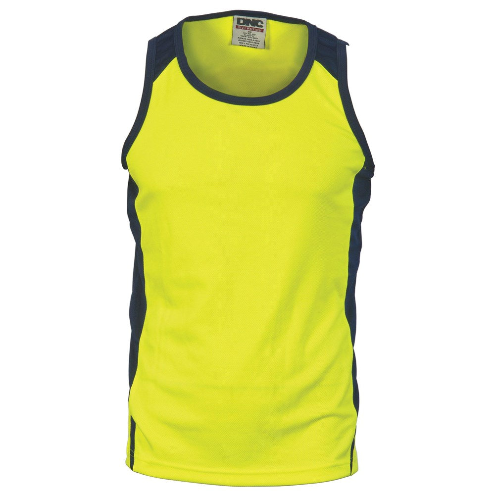 DNC HiVis Action Micromesh Singlet - 3842 - DNC Workwear Shop