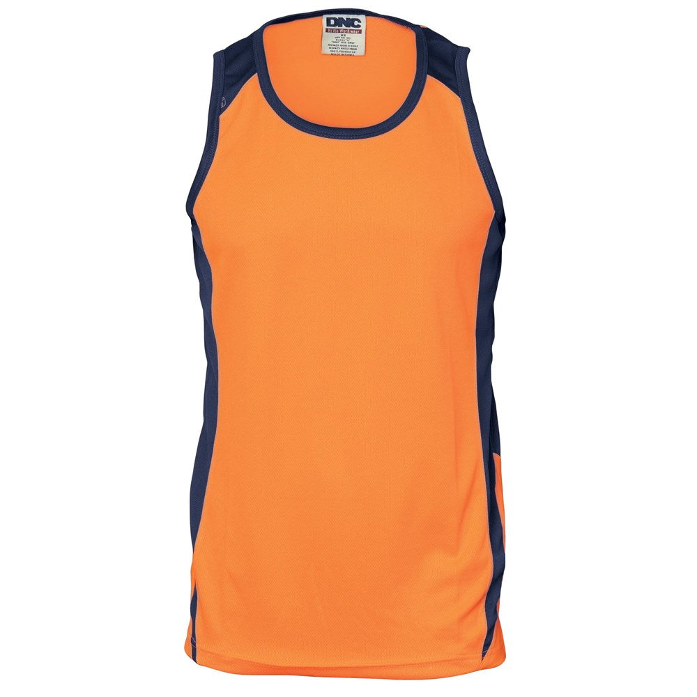 DNC HiVis Action Micromesh Singlet - 3842 - DNC Workwear Shop