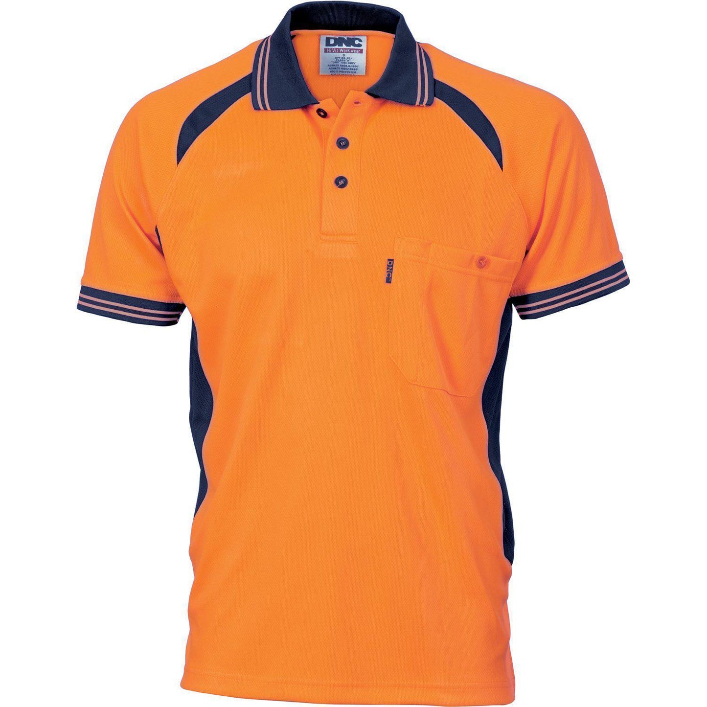 DNC Cool-Breeze Contrast Mesh Panel Polo - 3901 - DNC Workwear Shop