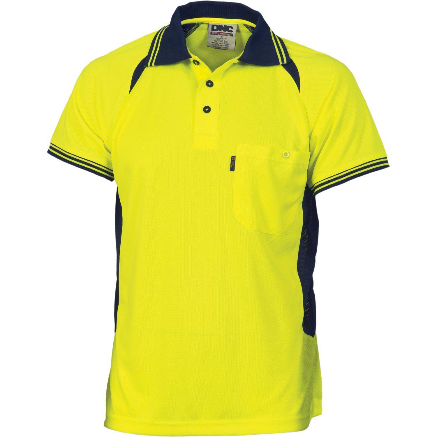 DNC Cool-Breeze Contrast Mesh Panel Polo - 3901 - DNC Workwear Shop