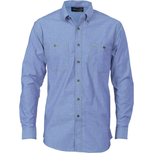 DNC Cotton Chambray Long Sleeve Shirt - 4102 - DNC Workwear Shop