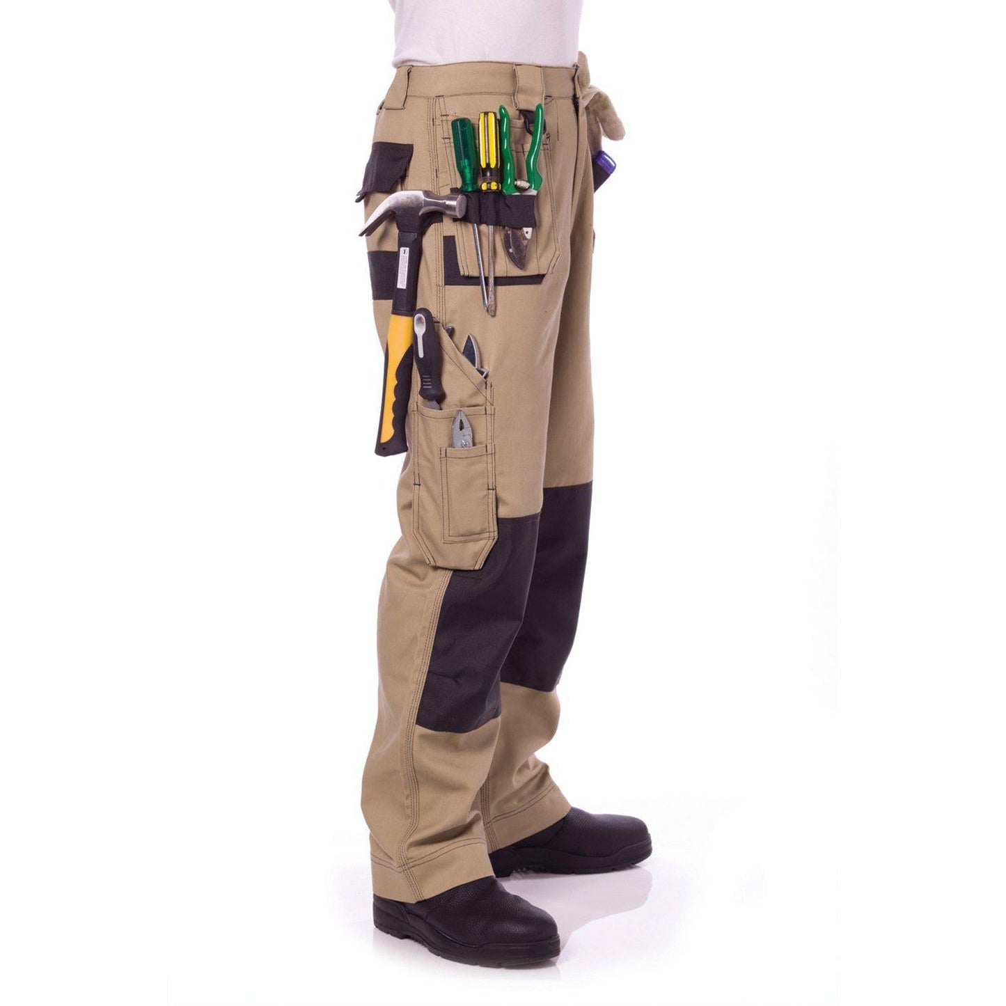 DNC Duratex Cotton Duck Weave Tradies Cargo Pants with Twin Holster Tool Pocket (Knee Pads Not Included) - 3337 - DNC Workwear Shop