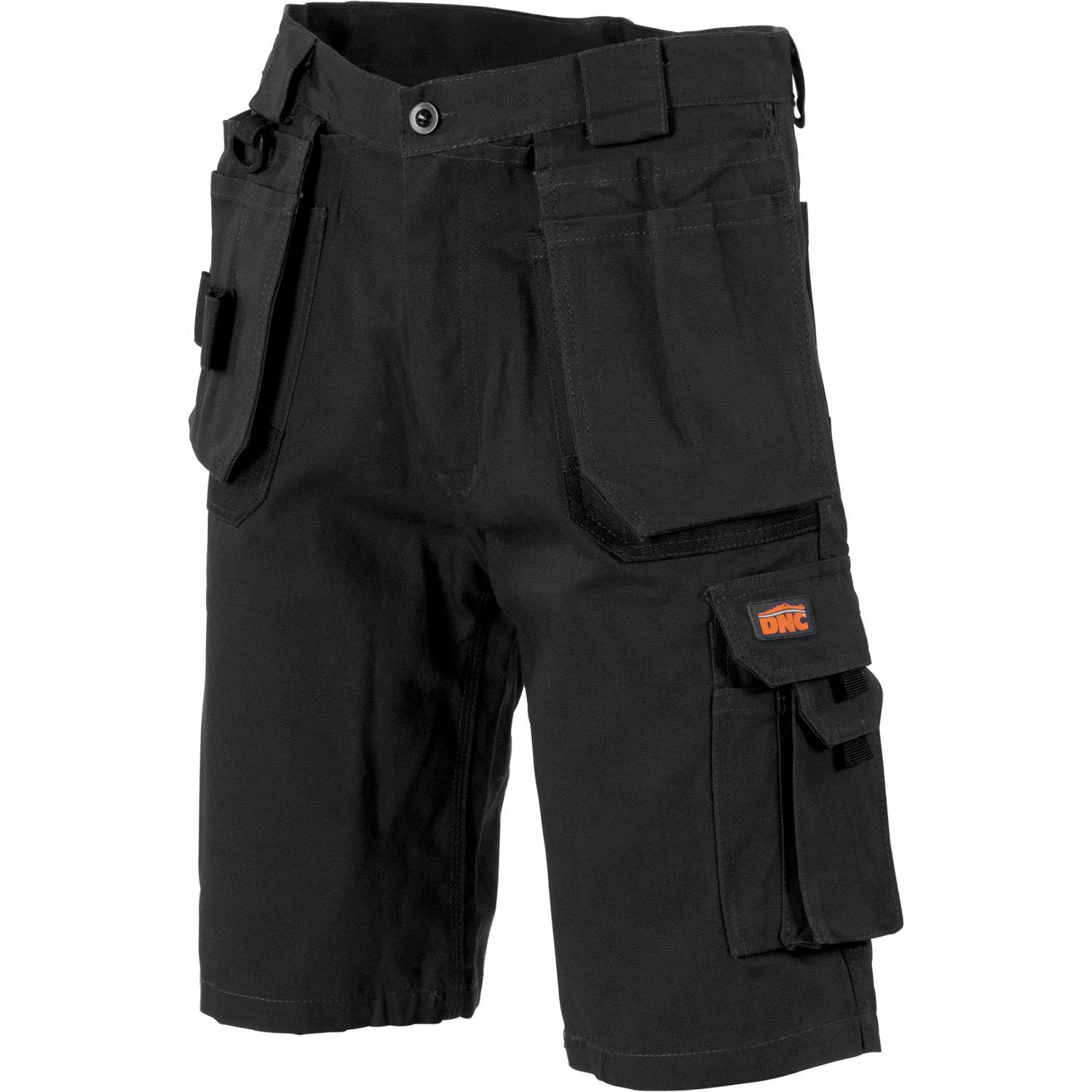 DNC Duratex Cotton Duck Weave Tradies Cargo Shorts With Twin Holster Tool Pockets - 3336 - DNC Workwear Shop