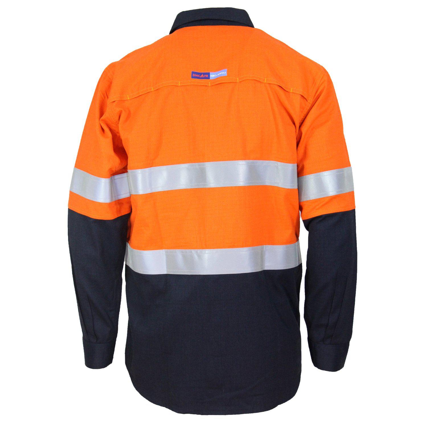 DNC Flame Retardant & Arc HRC2 Taped 2-Tone Middle Weight Long Sleeve Shirt - 3455 - DNC Workwear Shop