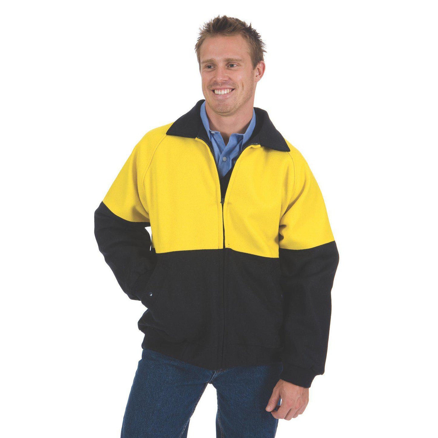 DNC HiVis 2-Tone Bluey Bomber Jacket - 3869 - DNC Workwear Shop