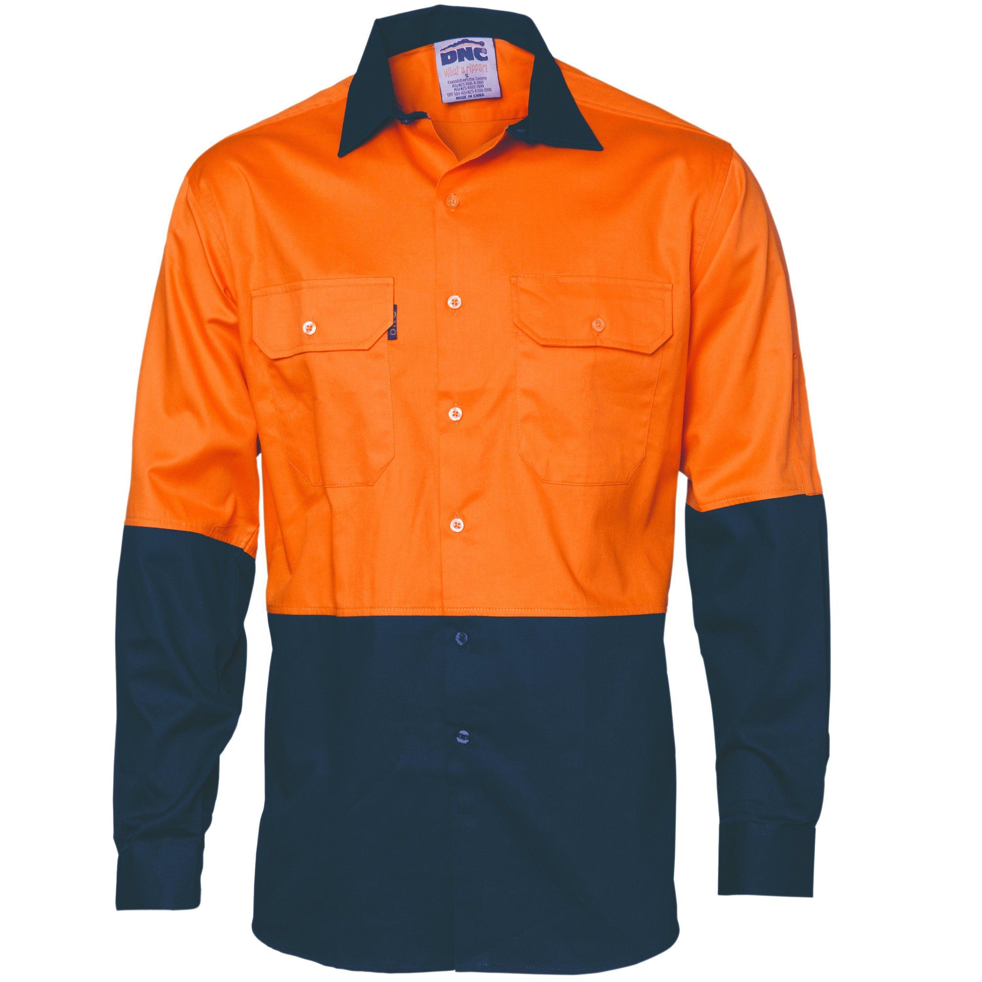 DNC HiVis 2-Tone Cool-Breeze Long Sleeve Shirt - 3840 - DNC Workwear Shop