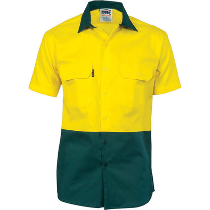 DNC HiVis 2-Tone Cool-Breeze Short Sleeve Shirt - 3839 - DNC Workwear Shop