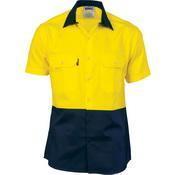 DNC HiVis 2-Tone Cool-Breeze Short Sleeve Shirt - 3839 - DNC Workwear Shop