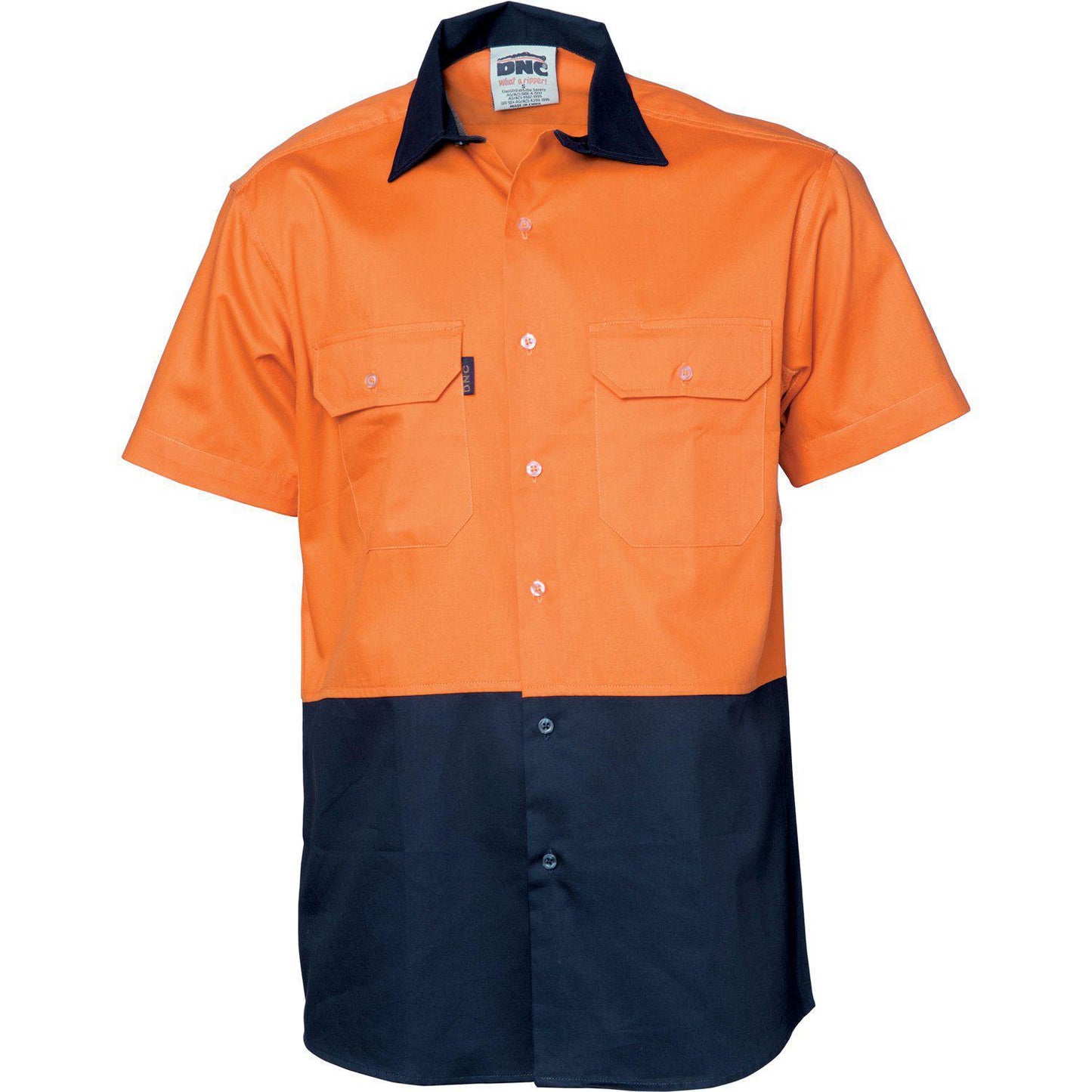 DNC HiVis 2-Tone Cool-Breeze Short Sleeve Shirt - 3839 - DNC Workwear Shop