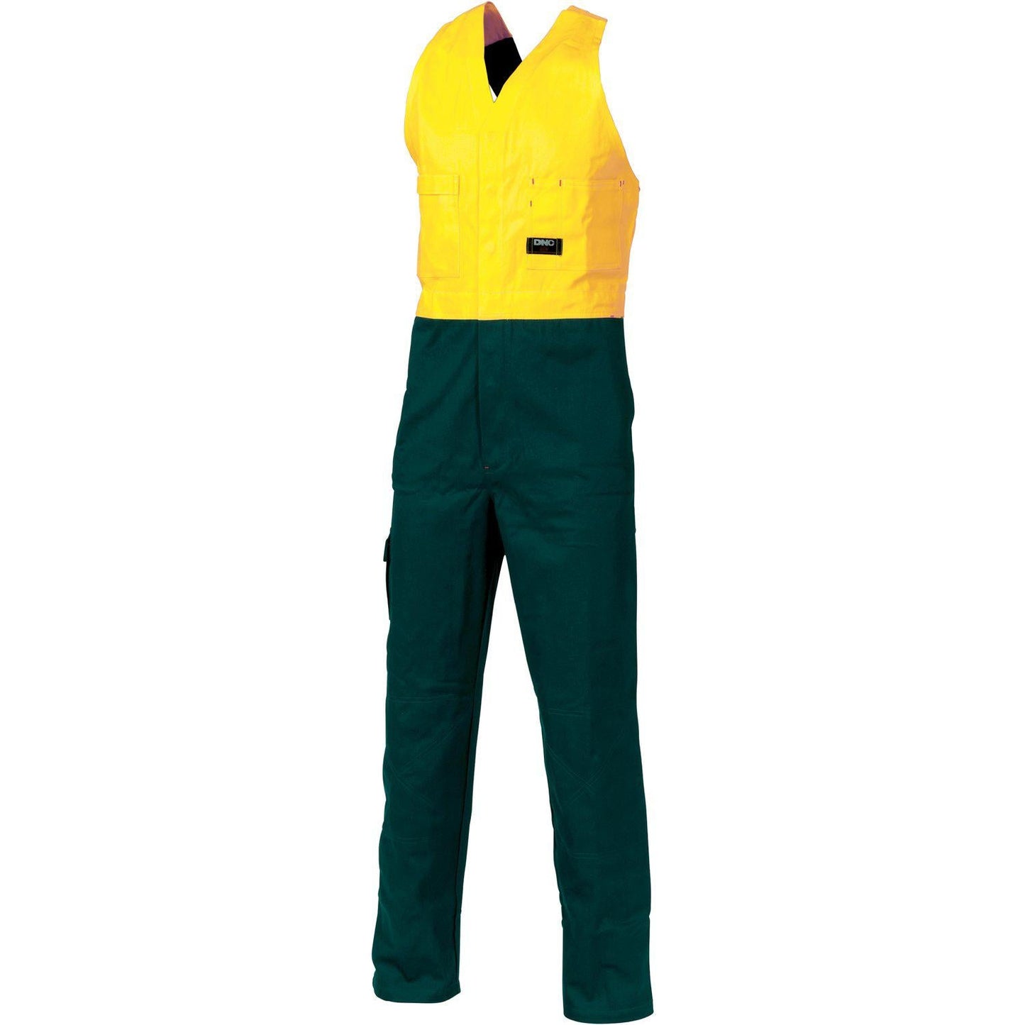 DNC HiVis 2-Tone Cotton Action Back Overalls - 3853 - DNC Workwear Shop