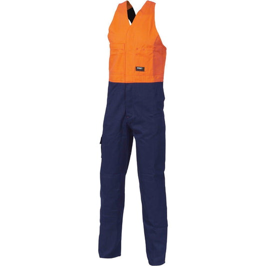 DNC HiVis 2-Tone Cotton Action Back Overalls - 3853 - DNC Workwear Shop