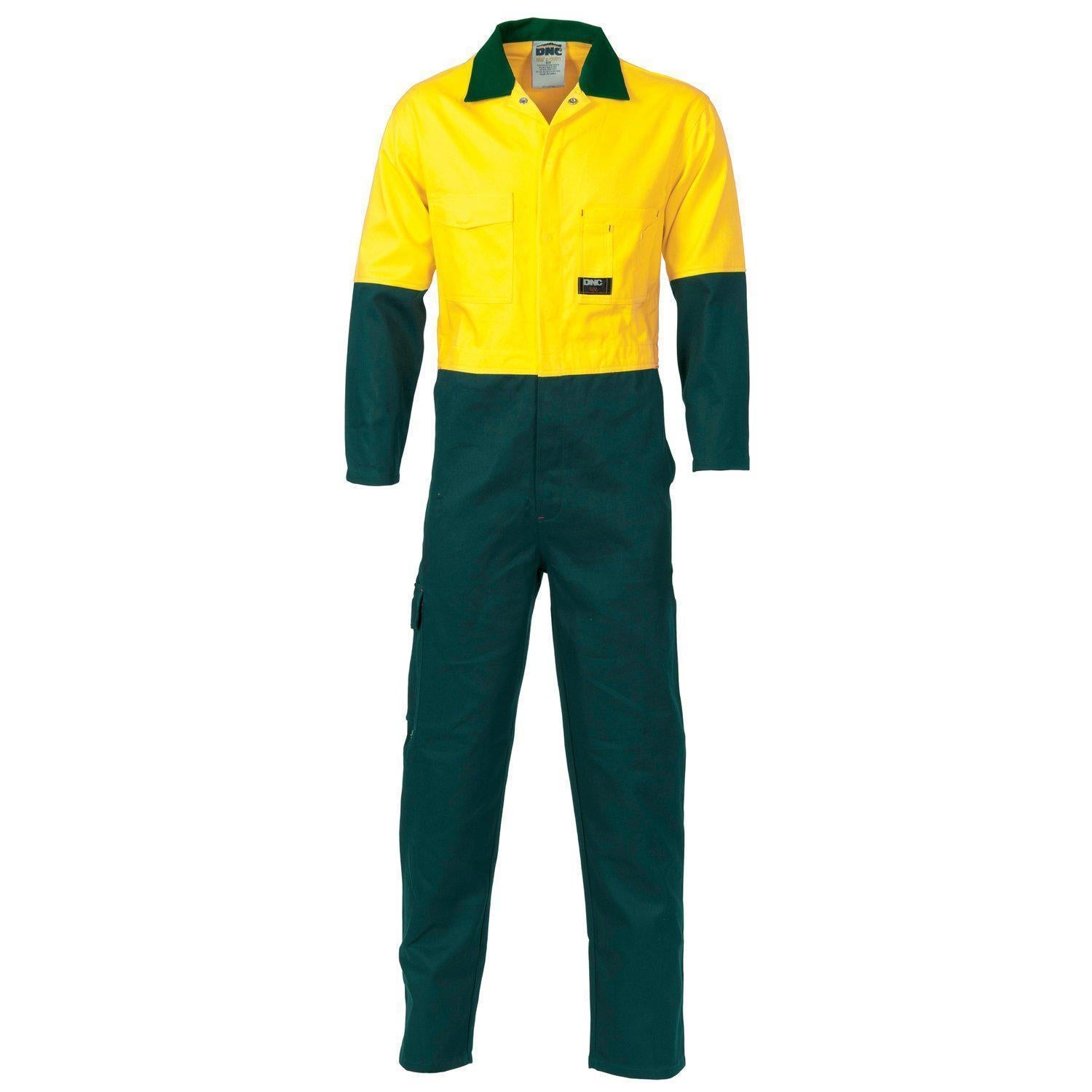 DNC HiVis 2-Tone Cotton Drill Coverall - 3851 - DNC Workwear Shop