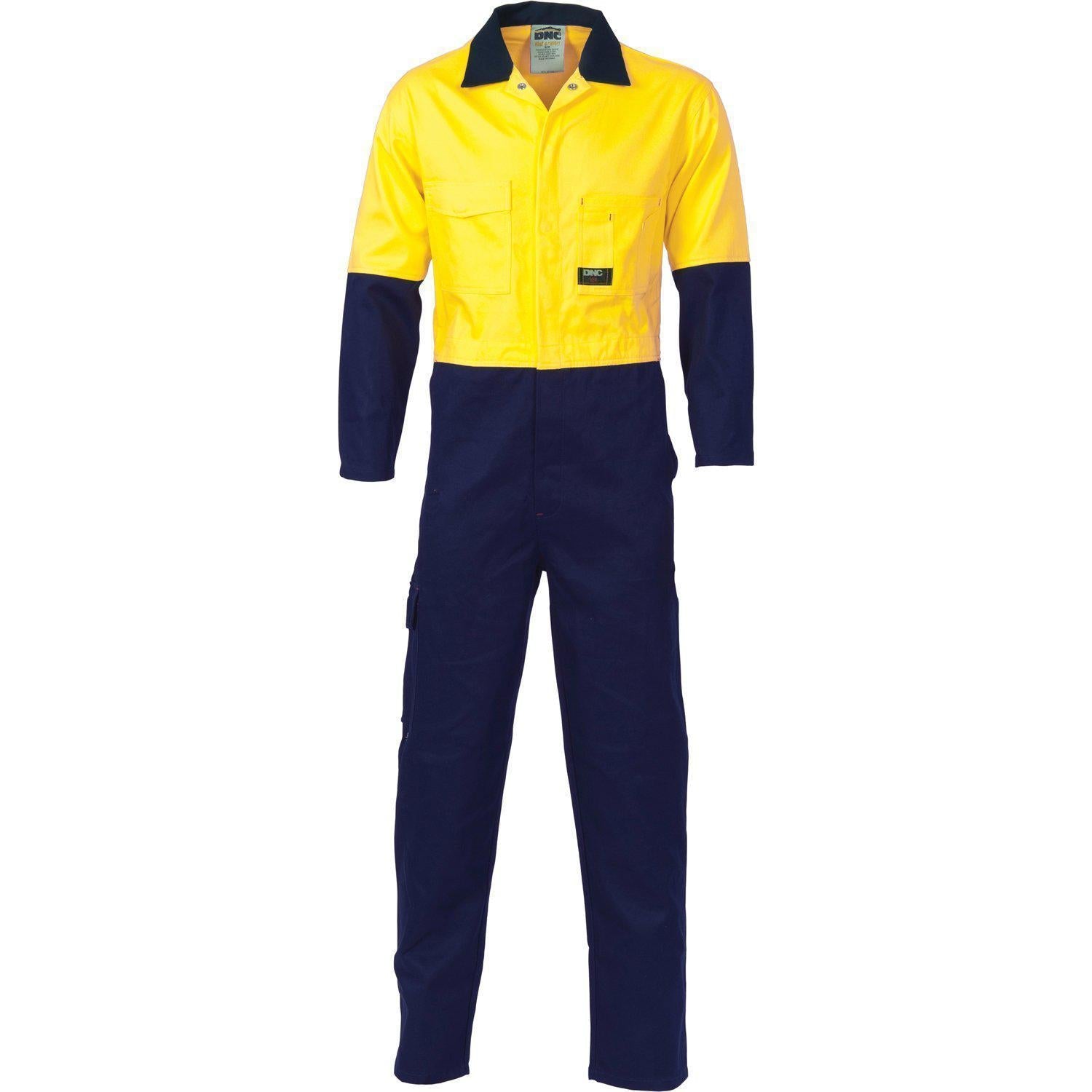 DNC HiVis 2-Tone Cotton Drill Coverall - 3851 - DNC Workwear Shop