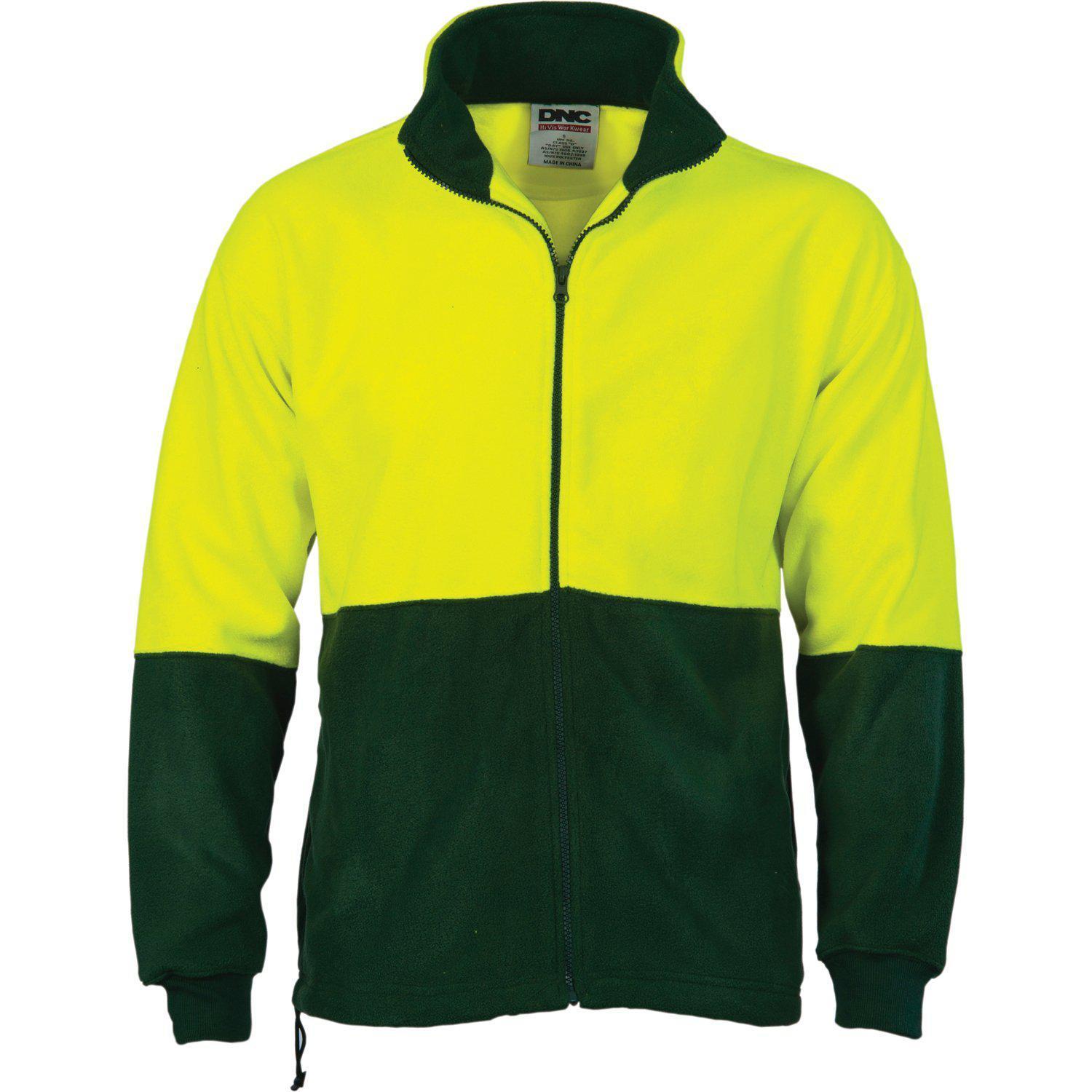 DNC HiVis 2-Tone Full Zip Polar Fleece Jacket - 3827 - DNC Workwear Shop