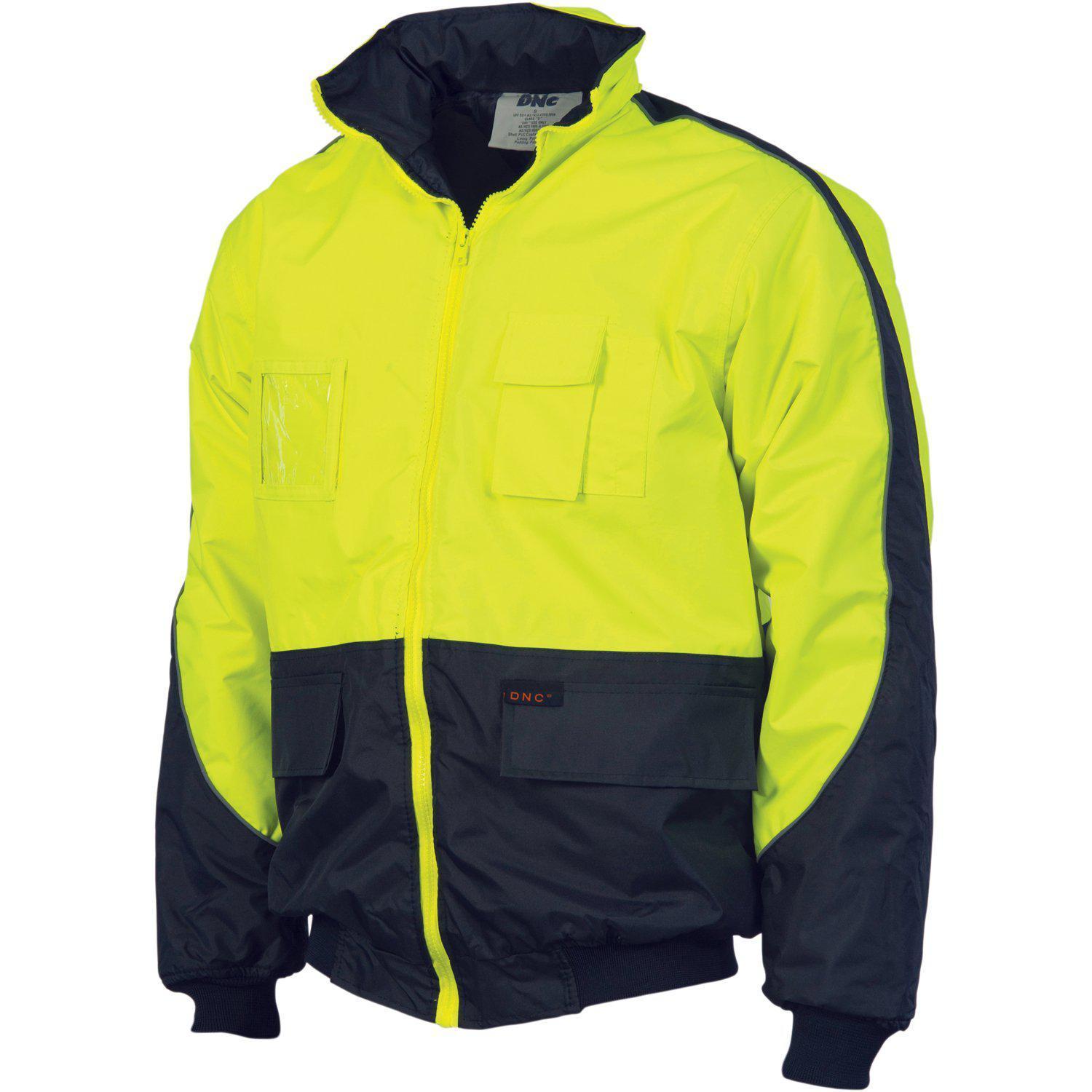 DNC HiVis Contrast Bomber Jacket - 3991 - DNC Workwear Shop