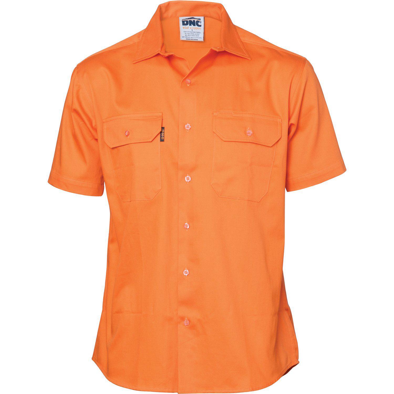 DNC HiVis Cool-Breeze Short Sleeve Work Shirt - 3207 - DNC Workwear Shop