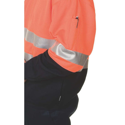 DNC HiVis Cotton 1/2 Zip Fleecy Sweat Shirt - 3923 - DNC Workwear Shop