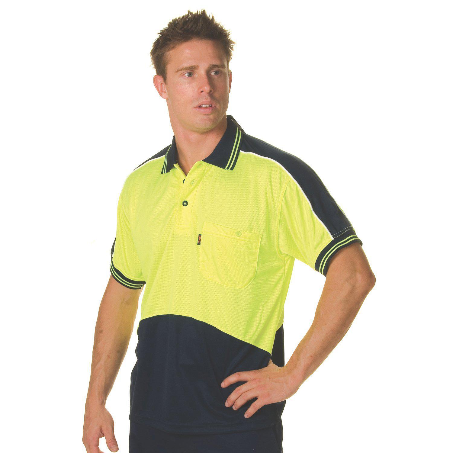 DNC HiVis Micromesh Panel Short Sleeve Polo - 3891 - DNC Workwear Shop