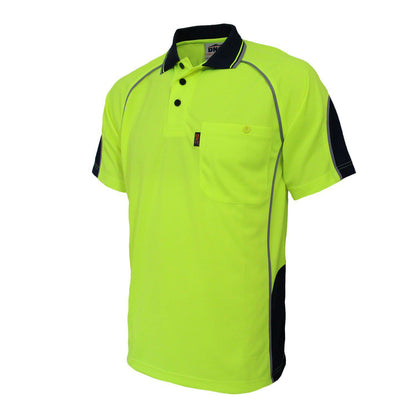 DNC HiVis Semicircle-piping Polo - 3569 - DNC Workwear Shop