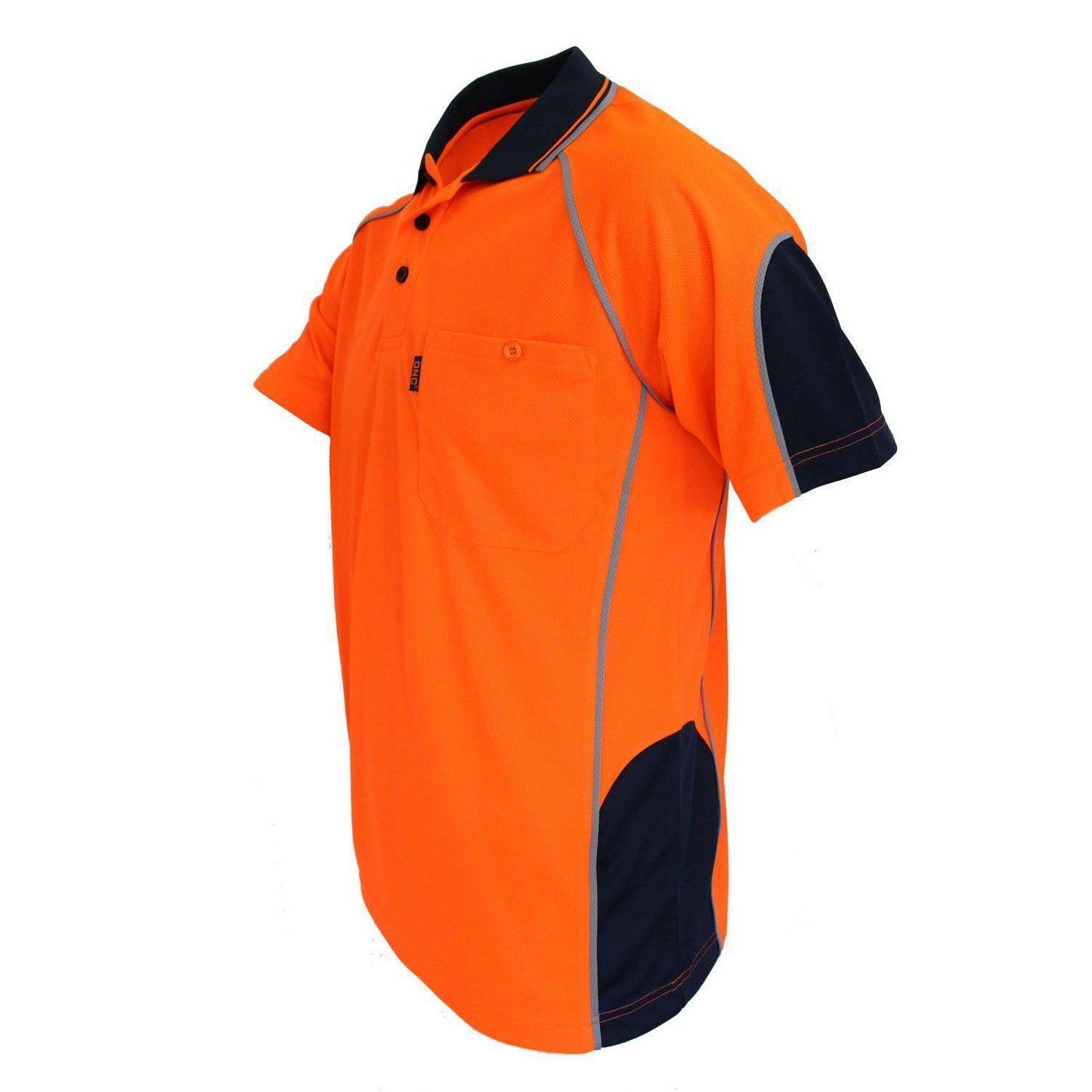 DNC HiVis Semicircle-piping Polo - 3569 - DNC Workwear Shop