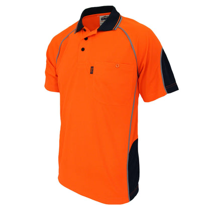 DNC HiVis Semicircle-piping Polo - 3569 - DNC Workwear Shop