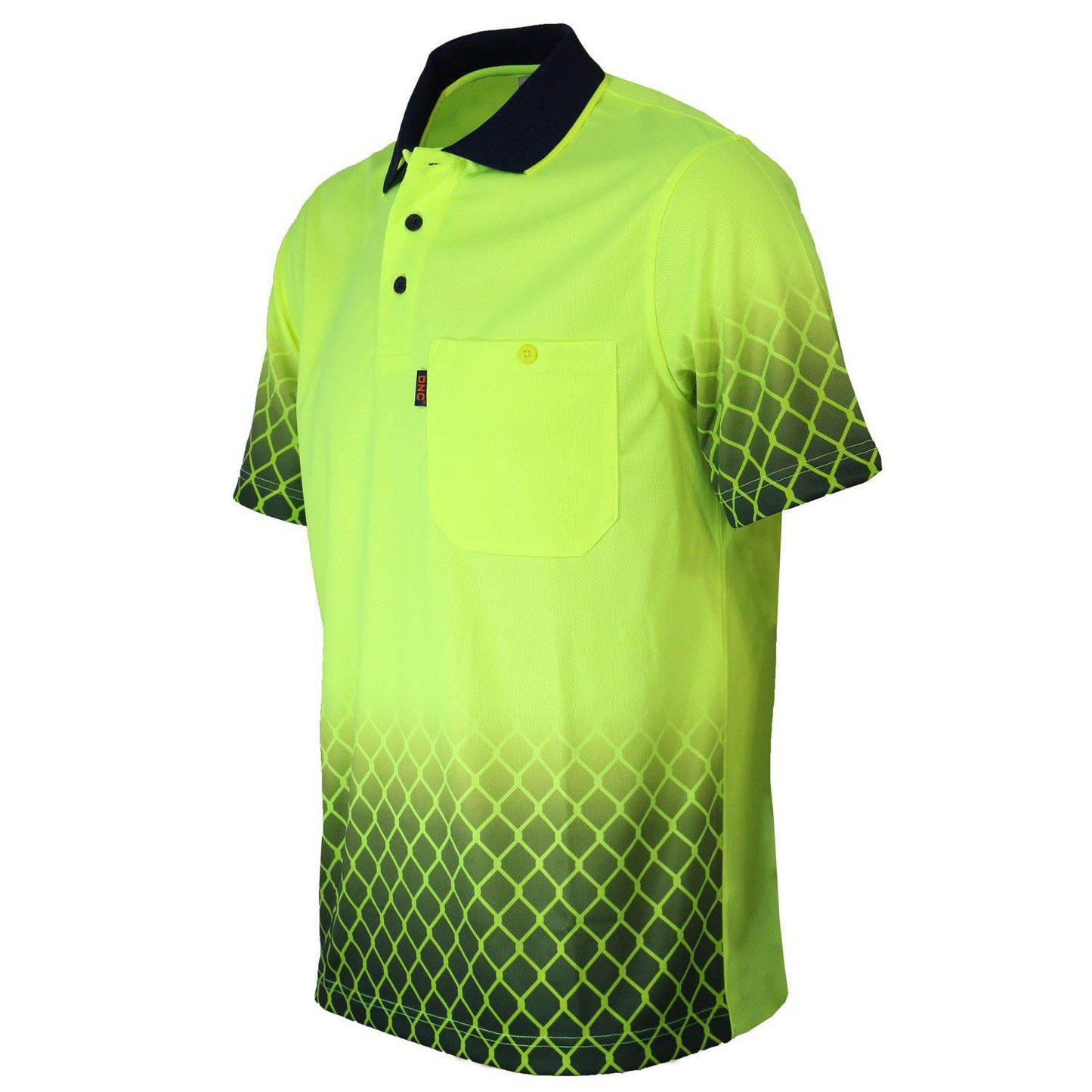 DNC HiVis Sublimated Metal Mesh Polo - 3551 - DNC Workwear Shop