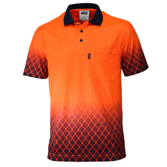 DNC HiVis Sublimated Metal Mesh Polo - 3551 - DNC Workwear Shop